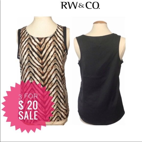 RWCosleeveless blouse Sz M - Picture 1 of 7